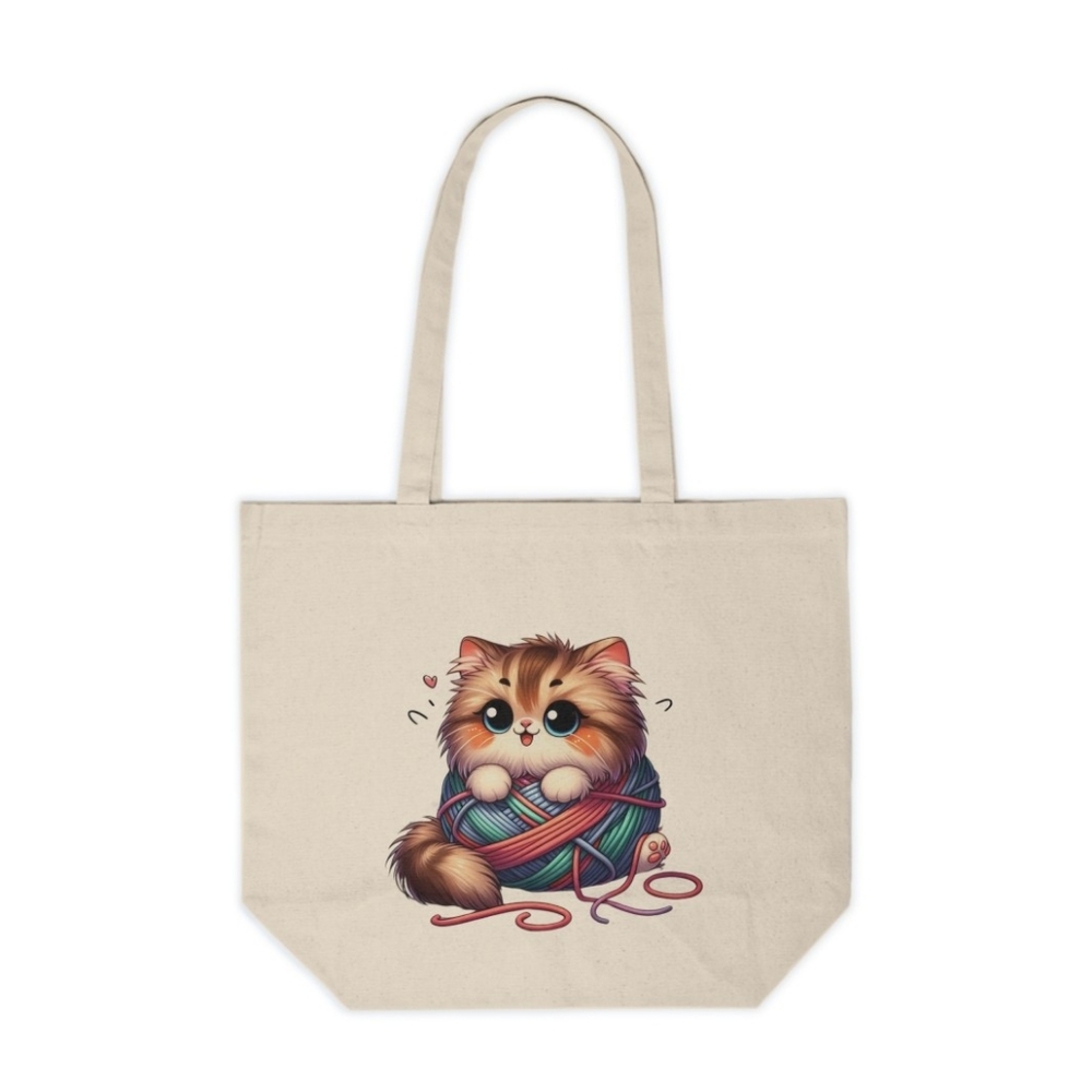 Cat In A Ball of Yarn Custom Tote Bag